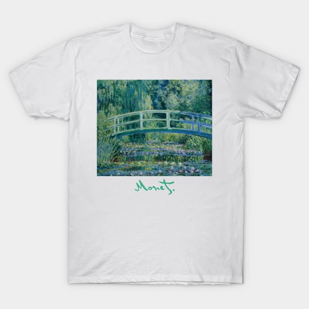 The Japanese Bridge - Claude Monet T-Shirt by Naves